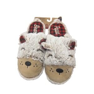 Dearfoams Mens Cozy Comfort Bear Clogs Slippers Memory Foam L 11 12 Brown